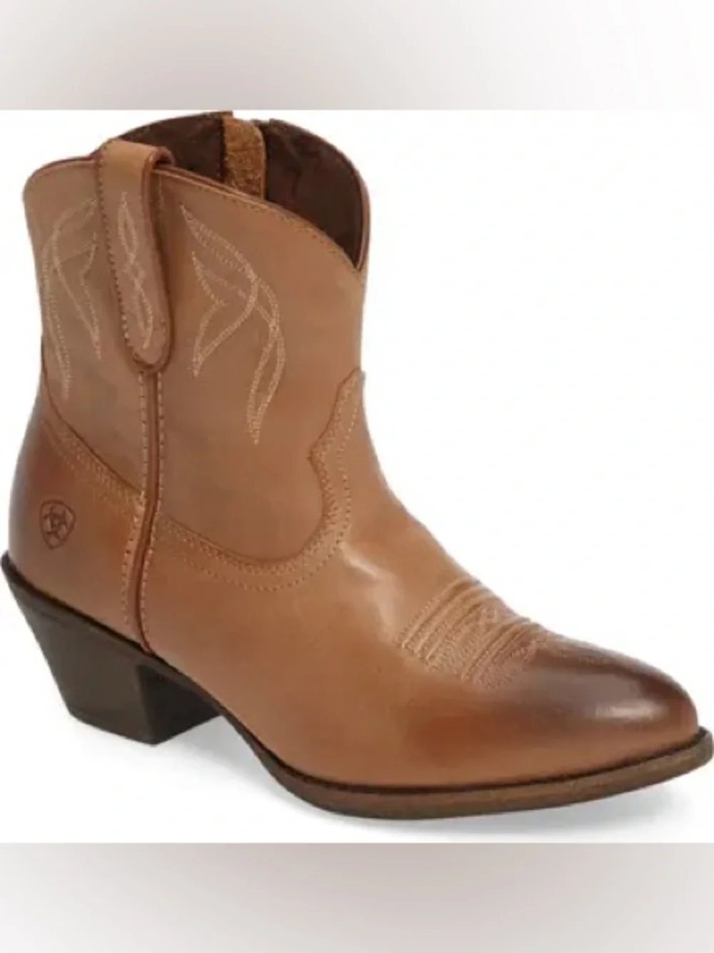 Ariat Darlin Western Boot Ankle High Boot Burnt Sugar 9C